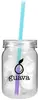 Plastic Mason Jar with Mood Straw - 24 oz.