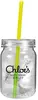 Plastic Mason Jar with Mood Straw - 24 oz.