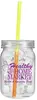 Plastic Mason Jar with Mood Straw - 24 oz.