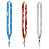 3/4" Dye-Sublimated Lanyard with Silver Tone Metal Crimp & Split Ring