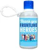 3oz Antibacterial Gel Sanitizer with Lanyard - Custom Color Lids & Full Color Imprint