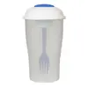 3-Piece Frosted Clear Salad Shaker Set