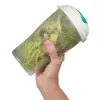 3-Piece Frosted Clear Salad Shaker Set