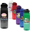 Custom Branded 30oz BPA-Free Poly-Saver PET Bottle with Colorful Flip Cap - Promotional Beverage Container