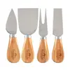 4- Piece Bamboo Cheese Tool Set