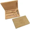 4 Piece Manicure Set In Bamboo Case