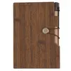 4" x 6" Woodgrain Look Notebook With Sticky Notes And Flags