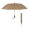 44" Foldable Umbrella with a Wooden Handle