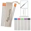 5-Pack Stainless Straw Kit with Cotton Pouch