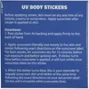 5-Pack Sunburn Alert UV Color-Changing Stickers With Custom Pack