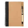 Custom Eco-Friendly Spiral Notebook with Pen - 5"x7"