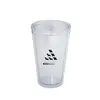 500 Ml. (17 Fl. Oz.) Double Walled Tumbler With Straw