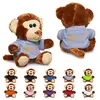 7" Plush Monkey with T-Shirt