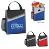 70D Nylon Insulated Lunch Tote with Mesh Pocket & Hook Closure