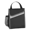 70D Nylon Insulated Lunch Tote with Mesh Pocket & Hook Closure