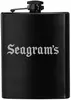 Custom Engraved Black Stainless Steel Hip Flask - 8 oz.