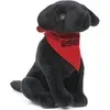 Realistic Black Lab Stuffed Animal - 8"