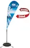 8' Streamline Teardrop Sail Sign Flag Kit (Double-Sided with Scissor Base)