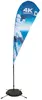 8' Streamline Teardrop Sail Sign Flag Kit (Single-Sided with Scissor Base)