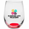 9 oz. Tulip Stemless Wine Glasses w/ Full Color Imprint