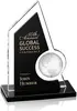 Floating Crystal Globe Achievement Award - Custom Engravable