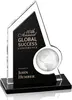 Floating Crystal Globe Achievement Award - Custom Engravable