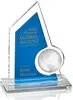 Floating Crystal Globe Achievement Award - Custom Engravable