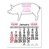 Personalized Peel-N-Stick® Pig Calendar