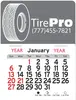 Custom Tire Calendar - Peel-N-Stick®