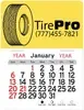 Custom Tire Calendar - Peel-N-Stick®