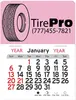 Custom Tire Calendar - Peel-N-Stick®