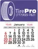 Custom Tire Calendar - Peel-N-Stick®