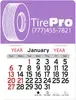 Custom Tire Calendar - Peel-N-Stick®