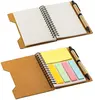 Agenda Recycled Spiral Notebook with Sticky Notes & Pen