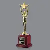 Premium Hand-Crafted Brass Plate Rosewood Trophy