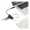 Custom Branded 4-Port USB 3.0 Hub with Type C Adapter