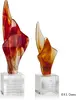 Amber Blaze Custom Flame Award with Glass Base