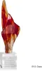 Amber Blaze Custom Flame Award with Glass Base