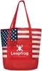 American Flag Non-Woven Tote Bag w/ 210D Pocket