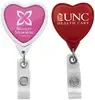 Anti-Microbial Heart Shape Badge Reel (Single & Double Strap)