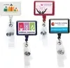 Antimicrobial Double Vinyl Strap Secure ID Badge Reel (Rectangle, Round, Oval and Square)