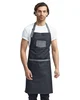 Artisan Collection by Reprime Unisex Domain Contrast Denim Bib Apron