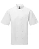 Artisan Collection by Reprime Unisex Studded Front Short-Sleeve Chef's Jacket