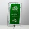 Colorful Imprinted Glass Fusion Award with Elegant Peg