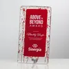 Colorful Imprinted Glass Fusion Award with Elegant Peg