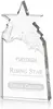 Clear Star Mountain-Top Optical Award Trophy - Customizable