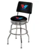 Back Double Chrome Ring Bar Stool 