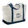 Personalized Canvas Zippered Boat Tote - 18oz