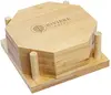 Logo Bamboo 4-Piece Coaster Set