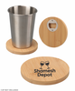 Bamboo Coaster Set with Built-in Beer Opener (4-inch Round)